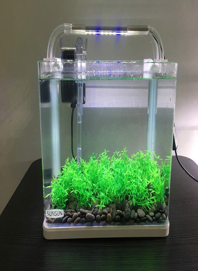 Smoothedo-Pets Aquarium Plant Fish Tank Decoration 20 Pieces Small/1" Tall Plastic Artificial Plant Goldfish Hidden Mini Grass Set (Green-A) - Image 4